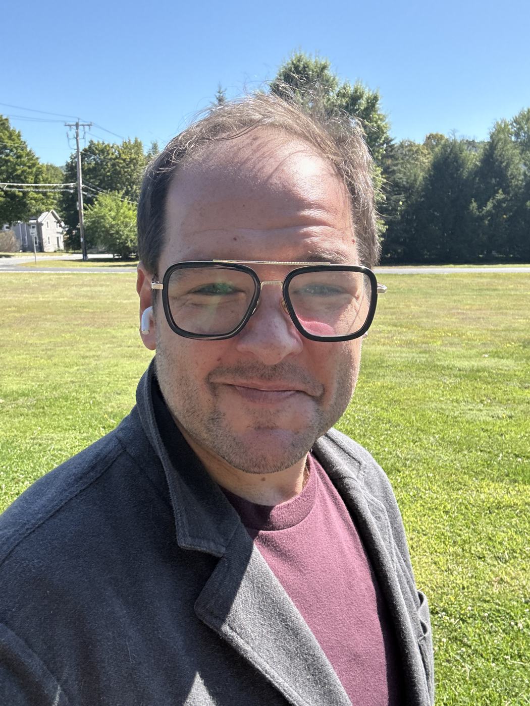 Chris Meador in a Berkshires field